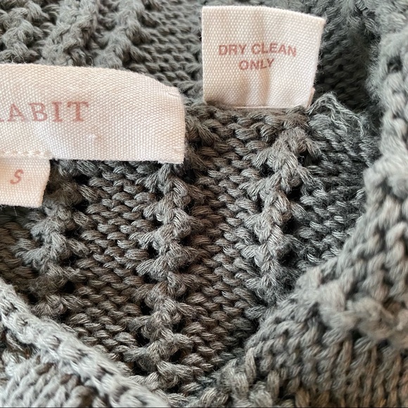 Inhabit Olive Green Mock Neck Chunky Knit Cotton Sweater - Picture 12 of 13